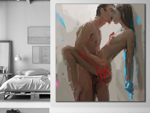 Canvas | Mega Cuadro Decorativo | Sexy Love Amor | 120x120 Color Multi