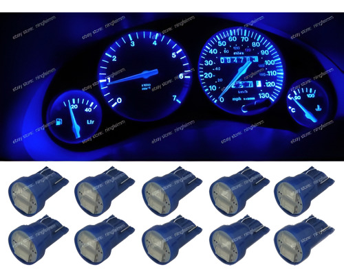 10x Deep Blue T10 194 168 Led Gauge Car Panel Tablero De Ins