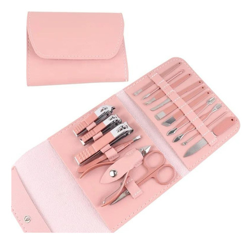 Set Manicure Pedicure Y Cuidado Facial De 16 Piezas +estuche