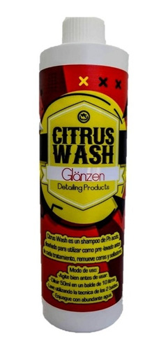 Glänzen Detailing Citrus Wash Shampoo Ph Acido 500ml