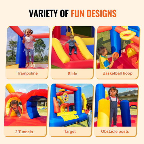 Trampolín Brincolín Inflable Niños 4 X 2.4 Mts Msi