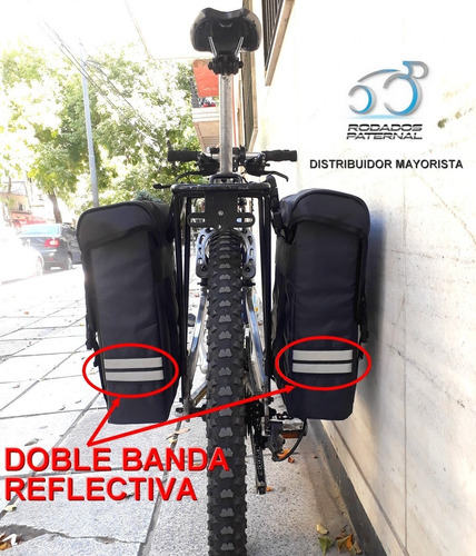 Imagen 6 de 10 de Alforja Bolso De Bicicleta Lateral 15lts Viaje Diario