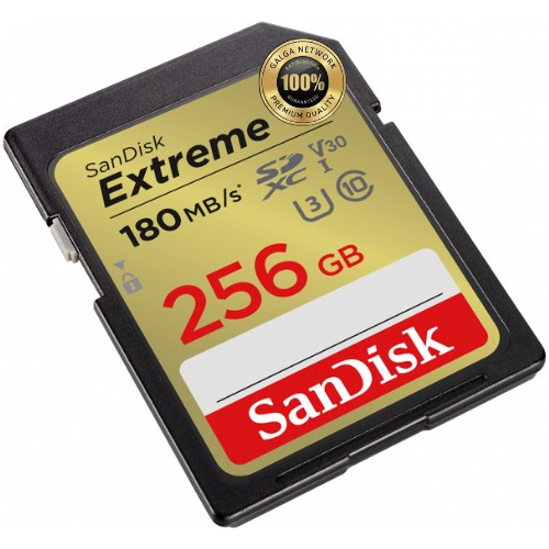 Tarjeta Memoria Sandisk Sd Extreme 256gb V30 C10 U3 180mb/s