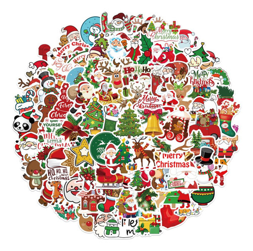 Stickers Navidad Decoracion - Pegatinas - 50 Unidades