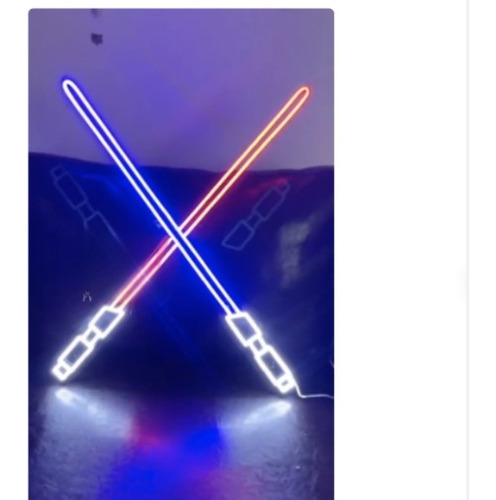 Letrero Led Neon Sables Star Wars Jedi Alto 80cm Luminoso