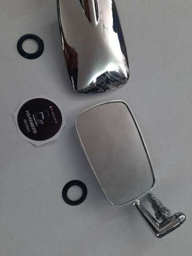 Espejos Vocho Cromo Calidad Tipo Original Par Carcasa Plast.