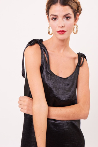 Vestido Corto De Fiesta Verano 2020 Seda Negro Cóctel Tutu