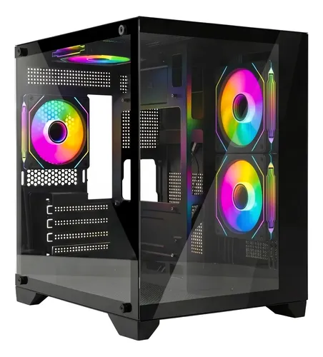 Gabinete Gamer Mrpc Aquario Para Pc 4 Coolers Fans Led Rgb