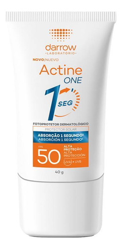 Darrow Actine One Protetor Solar Facial Fps 50 Sem Cor 40g