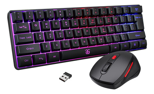 Combo De Teclado Y Mouse Para Juegos Inalámbricos De 2...