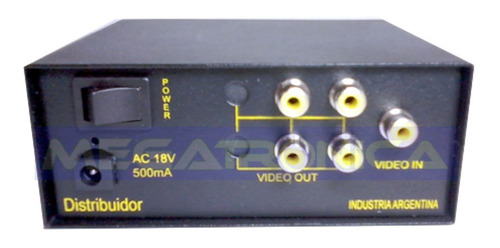 Distribuidor Amplificador Splitter Video Compuesto 1x6 Rca