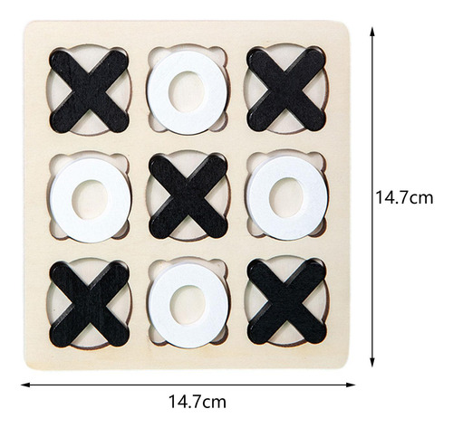 5 Juego De Mesa De Madera Tic Tac Toe, Juego De Estilo C
