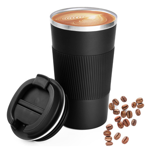 Termos Para Cafe Inoxidable 510 Ml Con Protector De Silicona