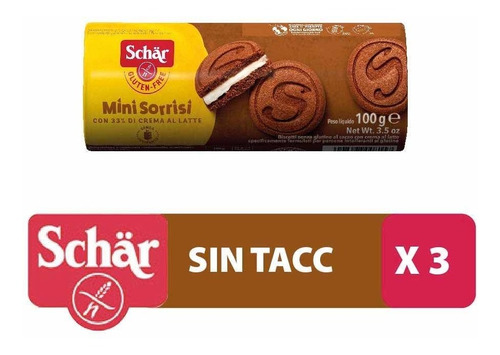 Galletitas Sin Gluten Minisorrisi Marca Schar X 3 Unidades