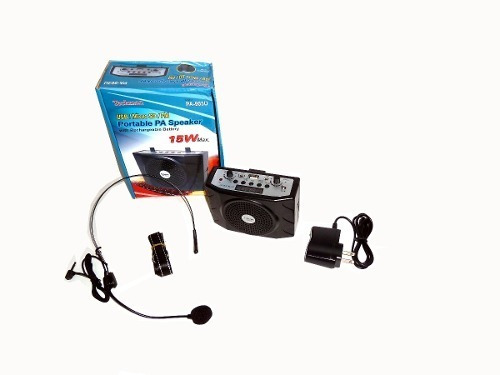 Imagen 1 de 8 de Amplificador Portatil Con Microfono Usb Radio Fm Pa-903u