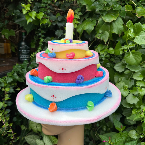 Gorro Myfunnyhats Torta Para Niños Color En Goma Espuma Gorro Fiesta G