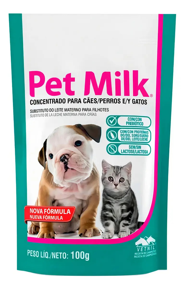 Pet Milk 100g Substituto Do Leite Filhotes Gatos Cães Vetnil