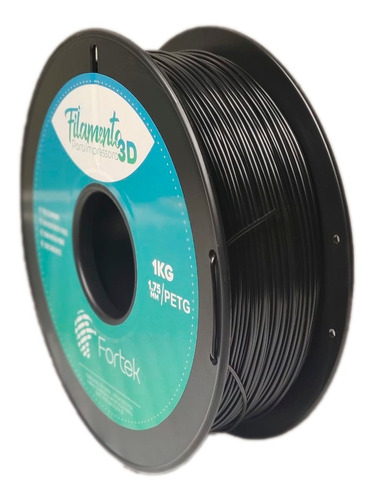 Filamento Pet-g 1,75 Mm 1kg - Preto (black) C/nf