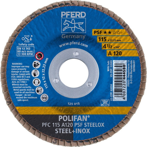 Disco Abrasivo De Desbaste Pferd 4 1/2 A120 Psf Steelox