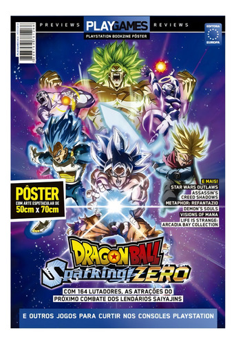 Superpôster Playgames - Dragon Ball: Sparking! Zero, De Editora Europa., Vol. 1. Editorial Europa, Capa Mole, Edição 2024-09-26 00:00:00 Em Português