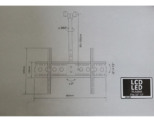 Imagen 10 de 10 de Soporte Tv Techo Pared Base Aéreo Lcd Led 32-70 PuLG