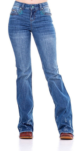 Calça Country Feminina Zenz Western Jeans Horse Story