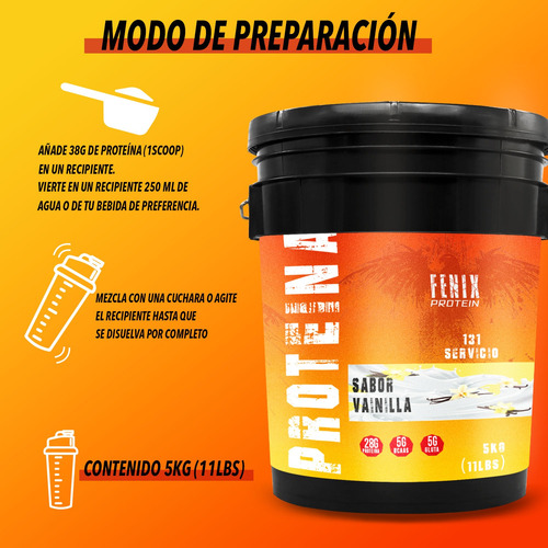 Fenix Protein Proteína Isolatada 5kg 131 Servicios Vainilla