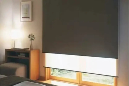 Cortina Roller Doble Paño Blackout Mas Visillo 160x200