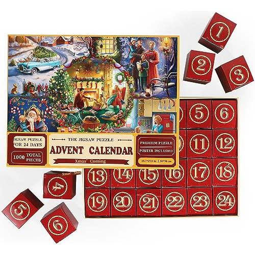 Advent Calendar 2023 Christmas Jigsaw Puzzles, Xmas' Co...