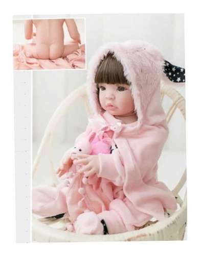 Imagem 1 de 10 de Bebê Reborn 53cm Realista Verdade Barato - 16 Itens