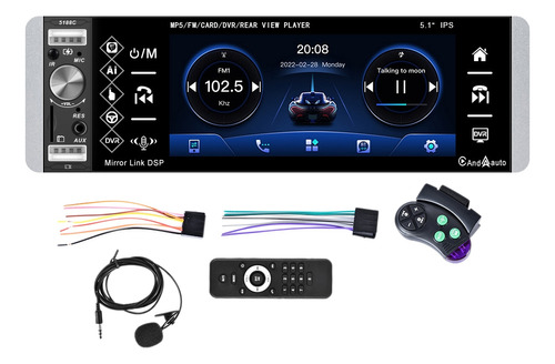 1 Din Autoradio Bluetooth Mp5 Reproductor De Radio De Coche