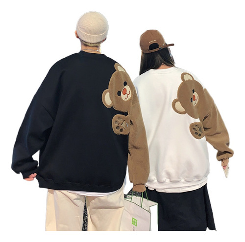 Chaqueta De Suéter De Pareja De Oso Lindo Estilo Coreano