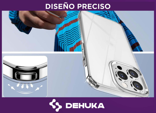 Funda Para iPhone 14 Pro Transparente Dehuka Carcasa Protectora Antigolpes De Calidad
