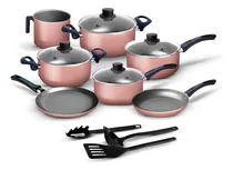Comprar Jogo de panelas de cozinha Marpal Elegan 10 Peças 10 PEÇAS com 10 peças de alumínio rosa