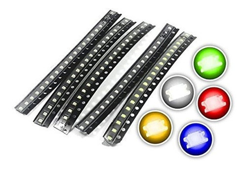 Chanzon 5 Colores X 20 Piezas = 100 Piezas 0603 Smd Luces Le