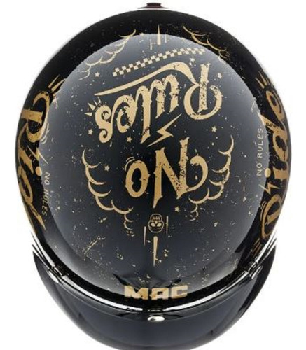 Casco Custom Moto Scooter Mac Lucky Brillo Ride Or Die M