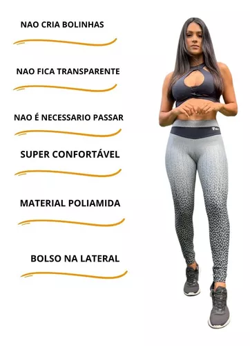 Calça Legging Cintura Alta - NÃO FICA TRANSPARENTE