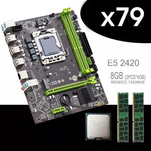 Kit Placa Mãe Gamer X79 1356 Intel Xeon E5 2420 8gb Ram Frete Grátis