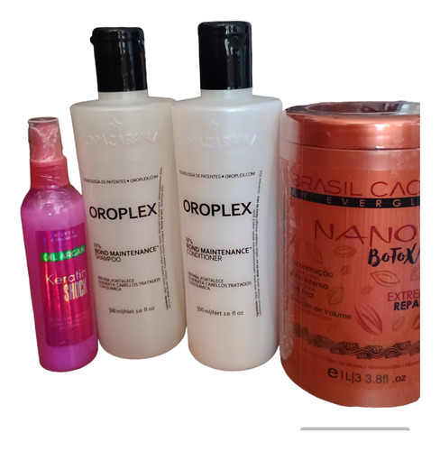 Nano Botox+shampo Y Acondicionador Oroplex+keratin Shock 