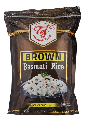 Taj Gourmet - Arroz Basmati Marrn, Naturalmente Envejecido,