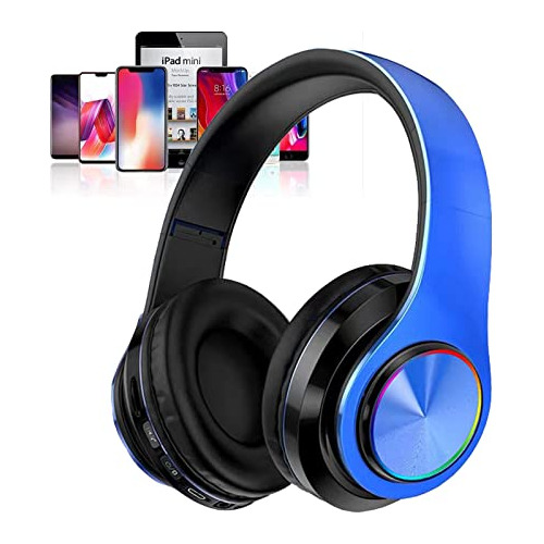 Kids Bluetooth Over Ear Headphones, Colorful Led Lights...