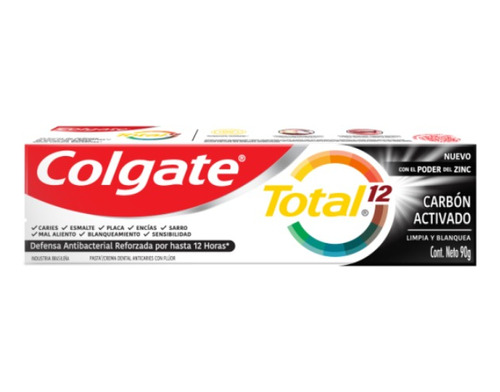 Pasta Dental Carbon Activado 90gr Colgate Total 12