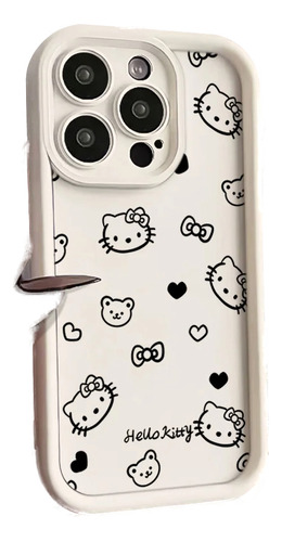 Funda De Teléfono Hello Kitty Cat Para iPhone 15, 14, 13, 12