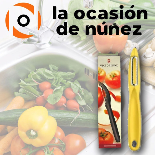 Imagen 3 de 6 de Pelapapas Victorinox Pela Papas Pelador Largo Verdura Fruta