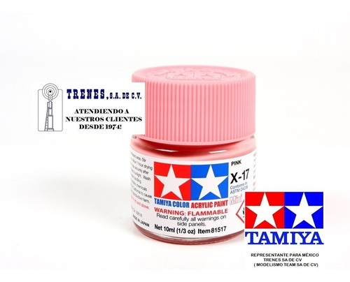 Pintura Acrílica De 10ml X17 Pink By Tamiya # X17mn