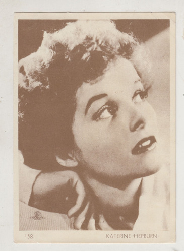 1930 Cine Tarjeta Katharine Hepburn Unica Uruguay Aguila