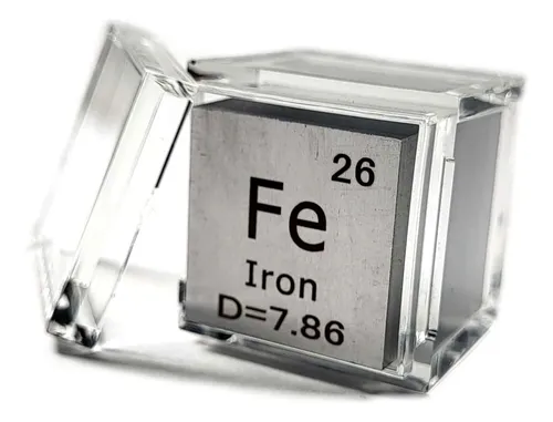 Cubo De Elemento Tabla Periodica 1 Hierro Para Enseñanza