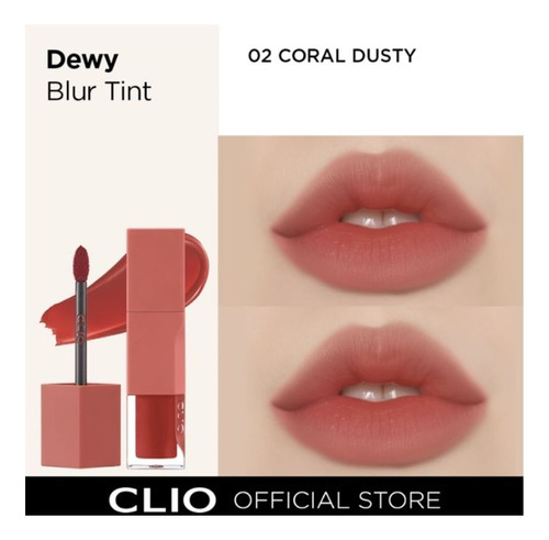 Clio Dewy Blur Tint 02 Coral Dusty Tinta Labial Coreana