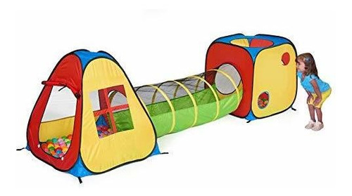 Tienda De Juegos Multicolor Con Tunel De Poliester Para Niñ