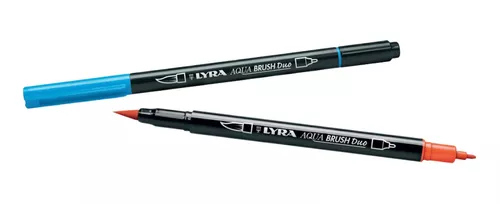 Rotulador lyra aqua brush acuarelable doble punta fina y pincel